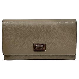 Fendi Peekaboo Cartera Larga Greige Gris