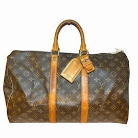 Louis Vuitton-Bolsa Boston Keepall 45 Monograma Louis Vuitton-Marrom,Monograma