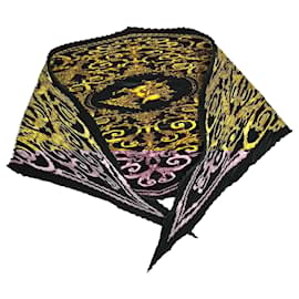 Hermès-Hermes Pleated Silk Scarf-Black