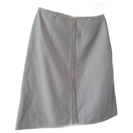 Falda Hermès Crema Algodón Crema