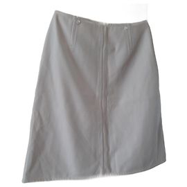 Saia Hermès Creme Algodão Creme
