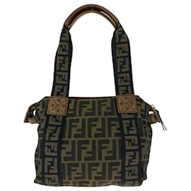 Fendi-Fendi Zucca Brown Canvas Handbag-Brown