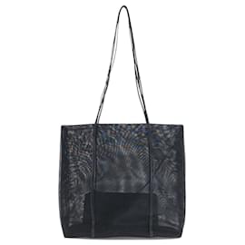 Prada-Prada Black Fabric and Leather Tote Bag-Black