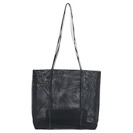 Prada-Prada Black Fabric and Leather Tote Bag-Black