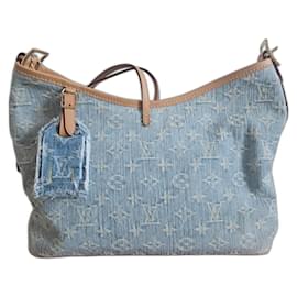 Louis Vuitton-Bolsa carryall PM Louis Vuitton em denim claro-Azul
