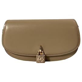 Michael Kors-Michael Kors Mila Small Shoulder Bag in Camel Brown Leather -Brown