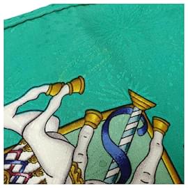 Hermès-Hermes LANAPARK Silk Scarf-Green