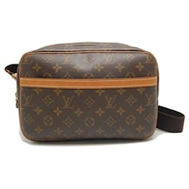 Louis Vuitton-Louis Vuitton Reporter PM Monogram Shoulder Bag-Metallic,Bronze