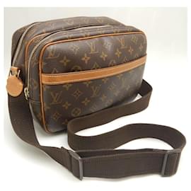 Louis Vuitton-Louis Vuitton Reporter PM Monogram Shoulder Bag-Metallic,Bronze
