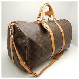 Louis Vuitton-Louis Vuitton Keepall Bandouliere Monogram Boston Bag-Brown