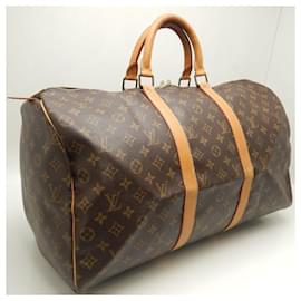 Louis Vuitton-Louis Vuitton Keepall Monogram Boston Bag-Brown