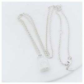 Louis Vuitton-Colar Louis Vuitton Lockit Run AG925-Prata,Metálico