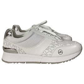 Michael Kors Andi Trainer en simili cuir blanc éclatant Blanc