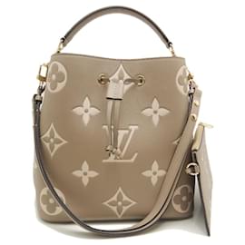 Louis Vuitton-Bolsa de ombro 2 em 1 Monogram Empreinte NeoNoe da Louis Vuitton-Marrom,Bege