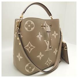 Louis Vuitton-Bolsa de ombro 2 em 1 Monogram Empreinte NeoNoe da Louis Vuitton-Marrom,Bege