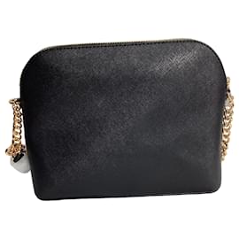 Michael Kors-Michael Kors Jet Set Medium Travel Bag in Black Leather-Black