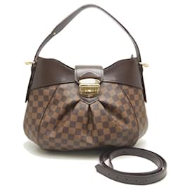 Louis Vuitton-Bolsa de Ombro Sistina Damier Louis Vuitton-Marrom