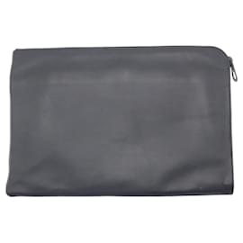Bottega Veneta-Bottega Veneta Leather Clutch Bag-Blue