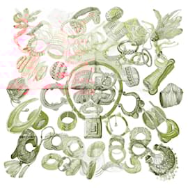 Hermès-Hermes Bracelets de Lumiere Silk Scarf-Pink