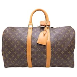 Louis Vuitton-Louis Vuitton Keepall Monogram Boston Bag-Brown