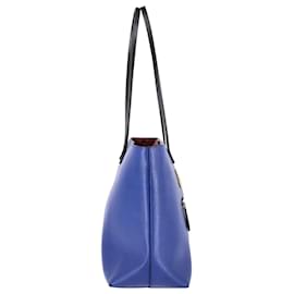 Fendi- Fendi Medium Monster Roll Tote Bag in Blue Leather-Blue