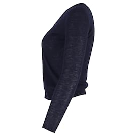 Joseph-Joseph V-Neck Sweater in Navy Blue Wool-Blue,Navy blue