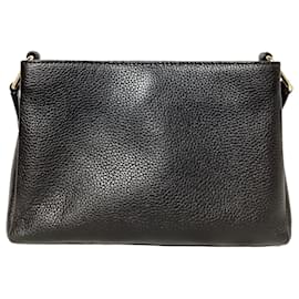 Michael Kors-Michael Kors Triple Compartment Crossbody Bag in Black Leather-Black