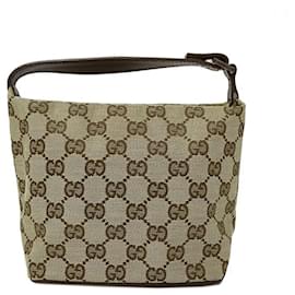 Gucci-Gucci GG Canvas Pouch-Brown,Beige