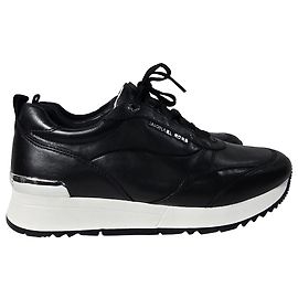 Michael Kors Allie Stride Trainer in pelle nera e nylon Nero