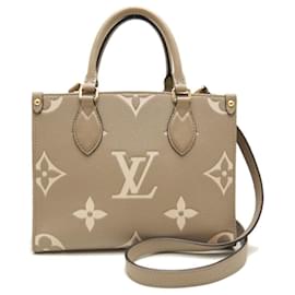 Louis Vuitton-Bolsa 2 em 1 Monogram Empreinte OnTheGo da Louis Vuitton-Marrom,Bege