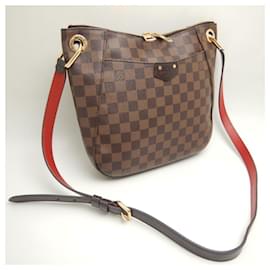 Louis Vuitton-Bolsa de Ombro Damier South Bank da Louis Vuitton-Marrom