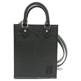 Louis Vuitton-Bolsa Petit Sac Plat Epi Louis Vuitton-Preto