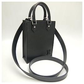Louis Vuitton-Bolsa Petit Sac Plat Epi Louis Vuitton-Preto