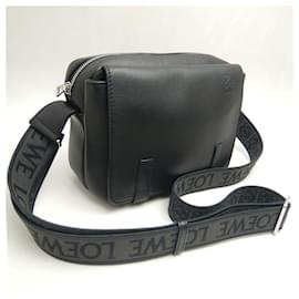 Loewe-Loewe Military Messenger XS Soft Grained Calf Shoulder Bag-Black