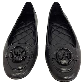 Michael Kors-Michael Kors Lillie Moccasin in Black Leather -Black