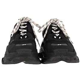 Balenciaga-Baskets Balenciaga Triple S en polyester noir-Noir