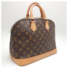 Louis Vuitton-Bolsa de mão Alma Monogram Louis Vuitton-Marrom