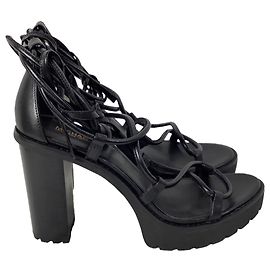 Sandali Vero Platform Michael Kors in pelle nera Nero