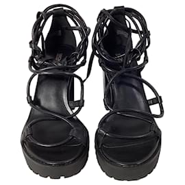 Michael Kors-Michael Kors Vero Platform Sandals in Black Leather -Black