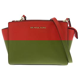 Michael Kors-Michael Kors Logo PVC Shoulder Bag-Red