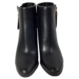 Michael Kors-Michael Kors Britt Heeled Booties in Black/Brown Leather-Black