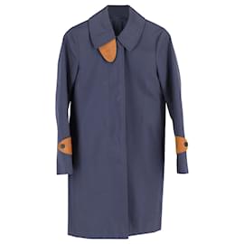 Tod's- Tod's Rain Coat in Navy Blue Cotton-Blue,Navy blue