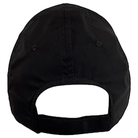 Balenciaga-Boné de beisebol em algodão preto com estampa do logo Balenciaga-Preto