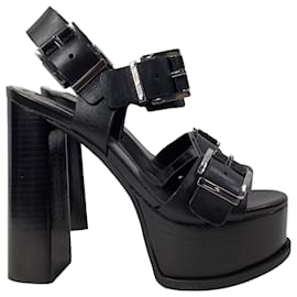 Michael Kors-Michael Kors Colby Platform Sandal in Black Leather -Black