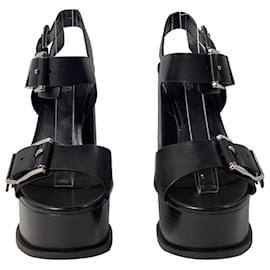 Michael Kors-Michael Kors Colby Platform Sandal in Black Leather -Black