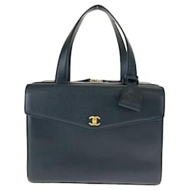 Chanel-Chanel Caviar Skin Coco Mark 2way Briefcase 586****-Black