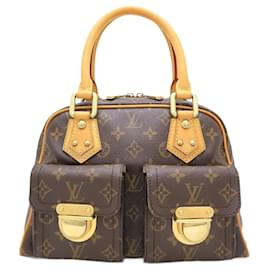 Louis Vuitton-Bolsa de mão Monogram Manhattan PM Louis Vuitton-Marrom