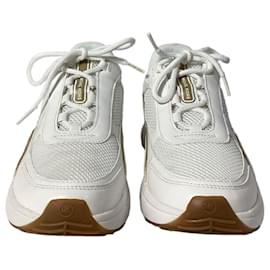 Michael Kors-Michael Kors Katrina Mesh Trainer in Optic White Leather-White