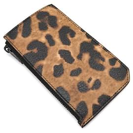 Yves Saint Laurent-Yves Saint Laurent Leather Coin Case Card Holder-Brown