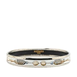 Hermès-Bracelet en émail multicolore Hermes-Blanc,Multicolore